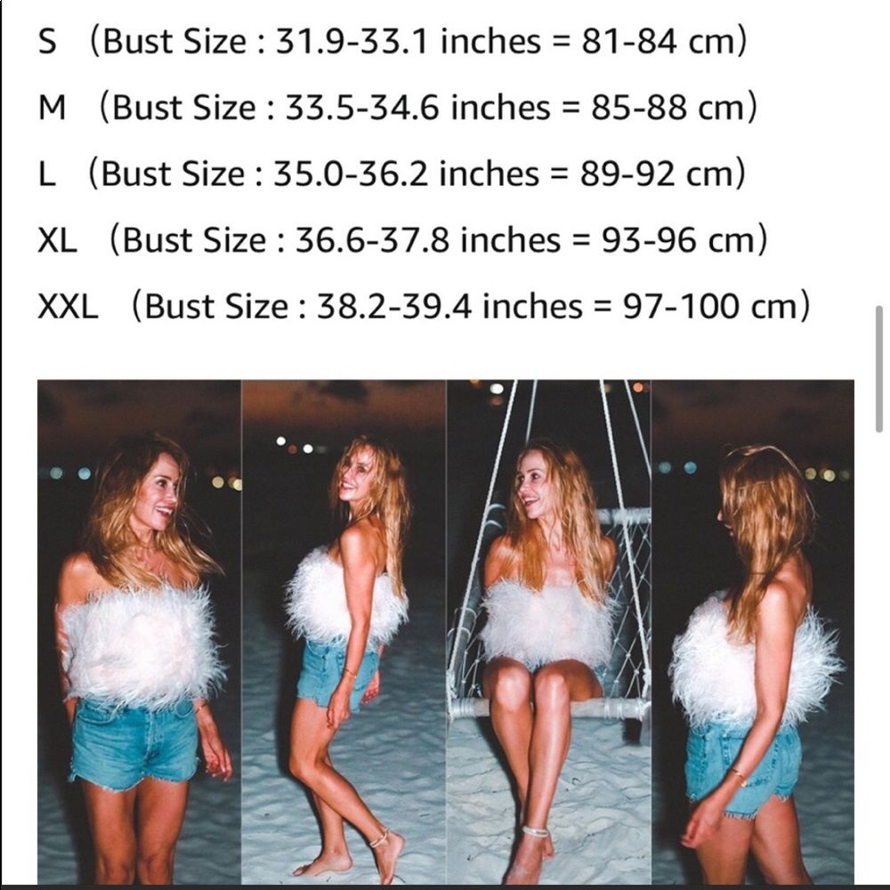 🎉FLASH SALE New Custom Ostrich Feather Crop Top - Picture 9 of 9